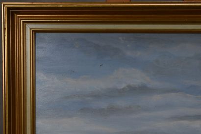 Marcel MAILLARD (1922), Bateaux en mer, huile...
