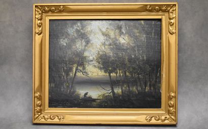 Henri LEFEVRE (XXe siècle), Barque au bord...
