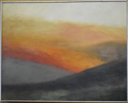 Bernard RAIGNEAU, Coucher de soleil, huile...