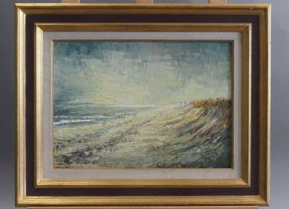 Michel PERNES (1943), , La plage en Octobre,...