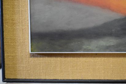 Bernard RAIGNEAU, Coucher de soleil, huile...