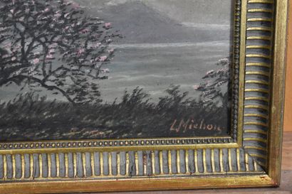 Lucien MICHON (1887-?)., Arbre fleuri en...