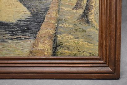 Arthur DELTOUR (1909-1989), Pont en pierre,...