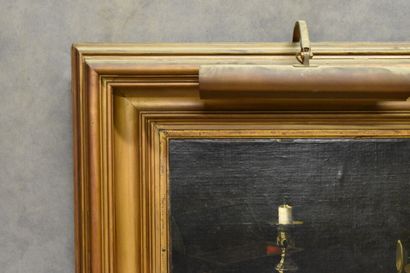 Nature morte au livre ouvert
École française...