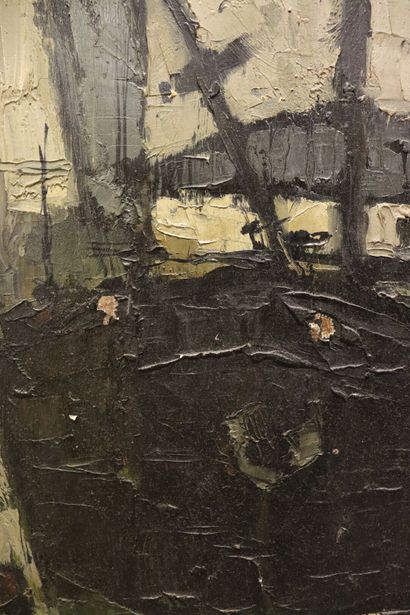 Raymond ELSEVIERS (1914-1999), Port, huile...