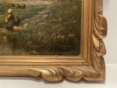 René TENER (1846-1925) The breeze in the...