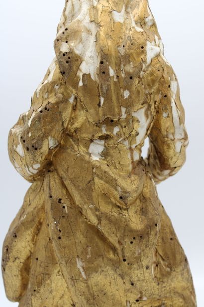 Sainte femme en bois sculpté en ronde-bosse,...