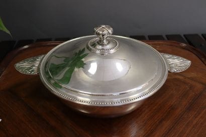 CHRISTOFLE - GALLIA. Un légumier et une saucière...