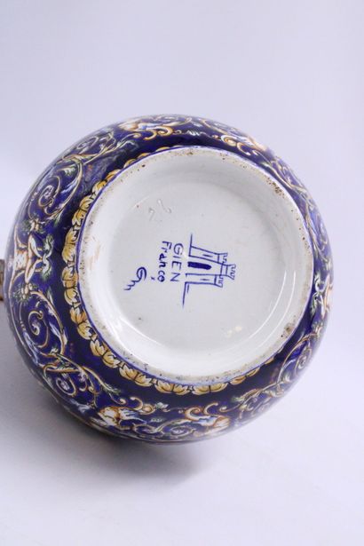 GIEN Important pitcher with Renaissance decoration...