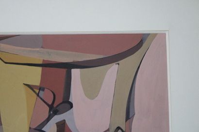 École cubiste.
Cubist composition. Gouache...
