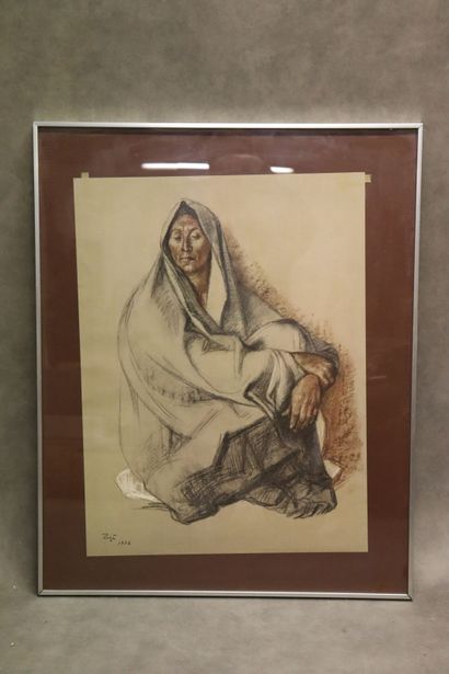 Francisco ZUÑIGA (1912-1998), Kneeling woman,...