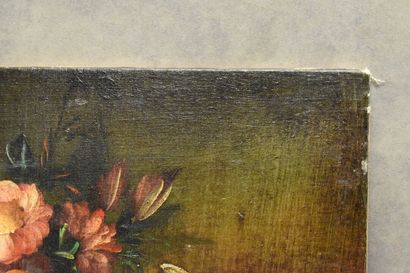 Ecole du Nord.
Still life with bouquet, oil...