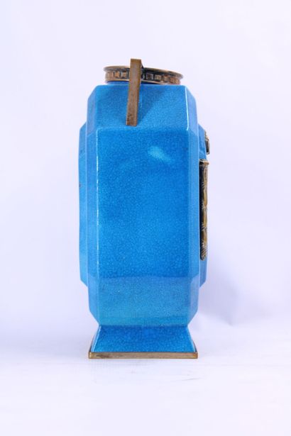 SEVRES (in the taste of) Blue ceramic vase....