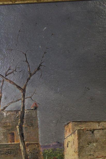Pinto. 
School of the XXth century, Landscape,...