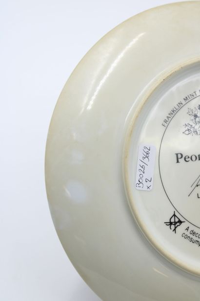 Meeting of two plates one in porcelain with...