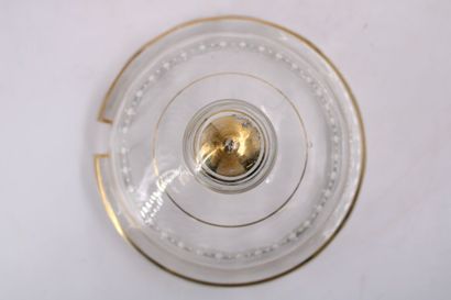 Glass punch service blown and enamelled composed...