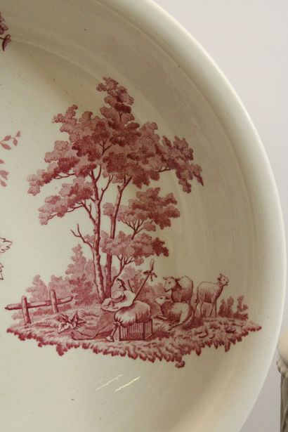 Meeting of earthenware including three cylindrical...