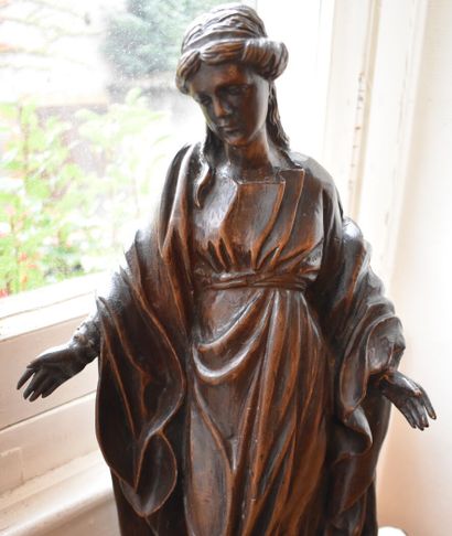 Vierge de l'Immaculée Conception en bois...