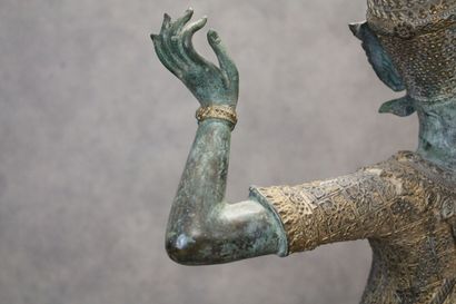 THAILAND. Archer in patinated and gilded...