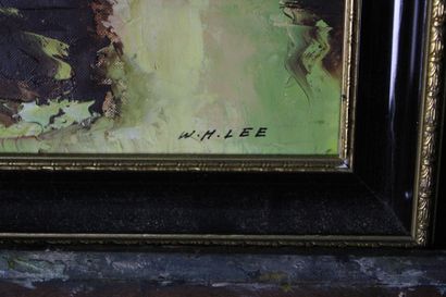 Won M.LEE
Nautical scene. Oil on canvas,...