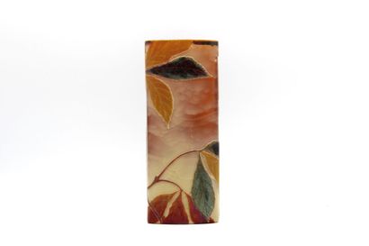 LEGRAS. Vase in orange multi-layer glass,...