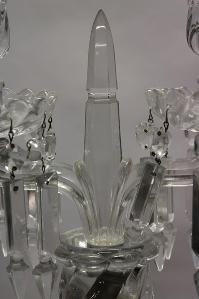 Bougeoirs Baccarat
BACCARAT. Pair of candlesticks...