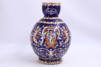 GIEN Important pitcher with Renaissance decoration...