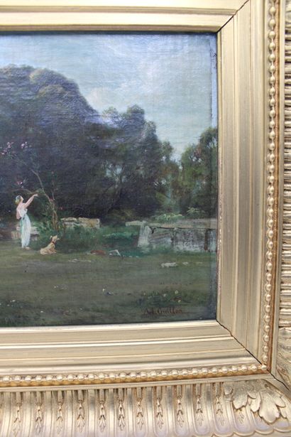 Adolphe GUILLON (1829-1896), Woman with a...