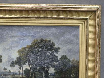 Léon RICHET (1847-1907). Landscape, oil on...