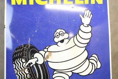 MICHELIN. Enamelled plate. Dimensions; 81...