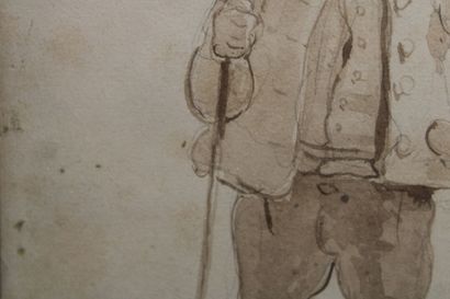 Adam TOEPFFER (1766-1847) Men with Canes,...