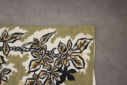 Mechanical tapestry, sign in bottom has right...