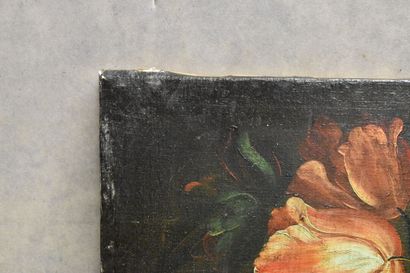 Ecole du Nord.
Still life with bouquet, oil...