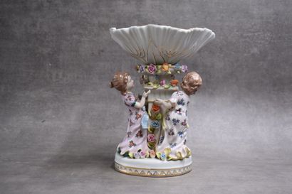 MEISSEN (dans le goût de). Centre de table...