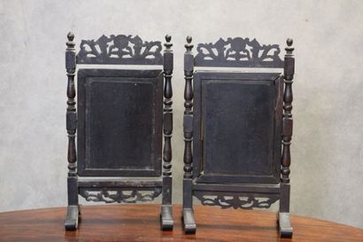 TONKIN, early 20th century. Pair of mirrors...