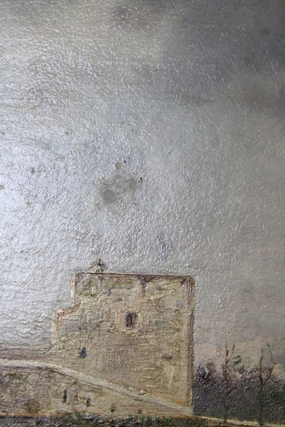 Pinto. 
School of the XXth century, Landscape,...