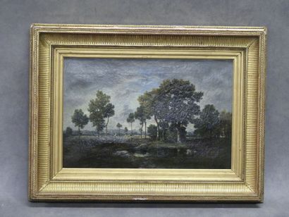 Léon RICHET (1847-1907). Landscape, oil on...
