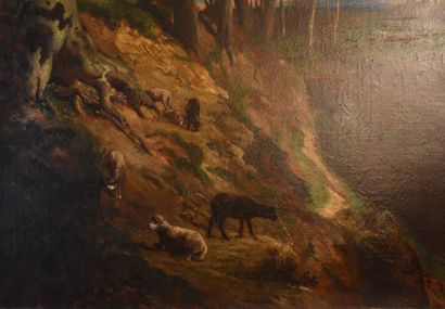 School of the XIX eme century. Shepherds...