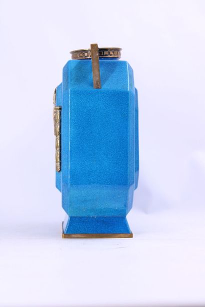 SEVRES (in the taste of) Blue ceramic vase....