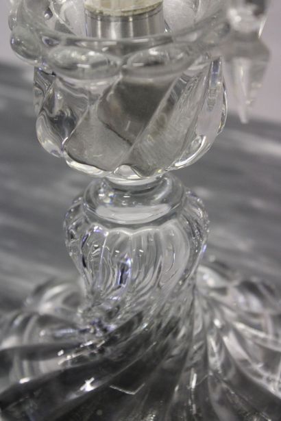 Bougeoirs Baccarat
BACCARAT. Pair of candlesticks...