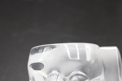DAUM. Meeting of a transparent glass vide-poche...