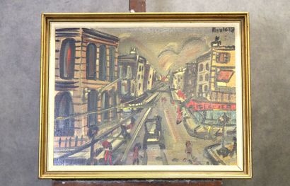 School of the XXth century. View on a modern...