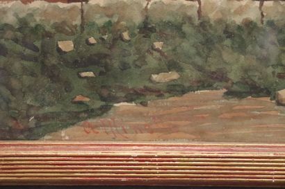 MINOTTO
A. MINOTTO. Venice. Pair of watercolors...