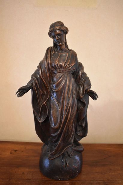 Vierge de l'Immaculée Conception en bois...