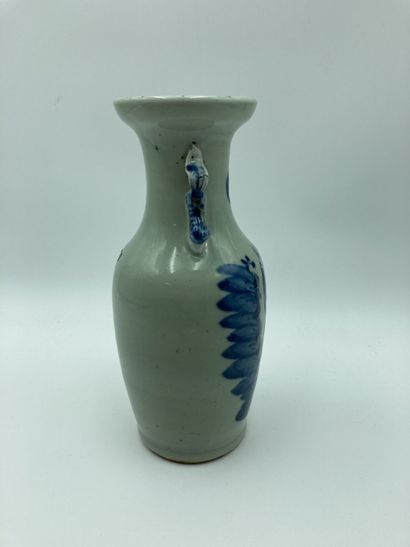 Vase of baluster form out of enamelled ceramics...