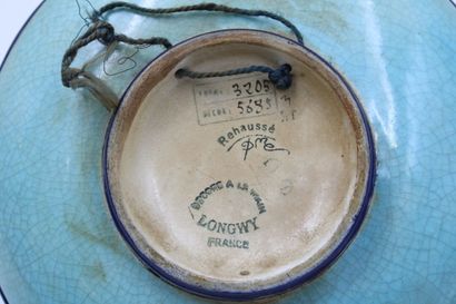 Meeting of two plates one in porcelain with...