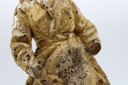 Sainte femme en bois sculpté en ronde-bosse,...