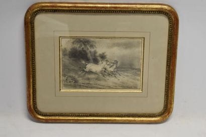 Édouard Bernard SWEBACH (1800-1870). Galloping...