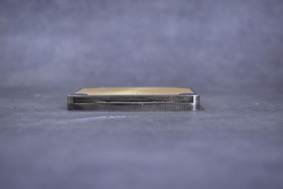 Silver and vermeil box with sunburst decoration....