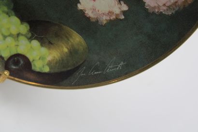 Meeting of two plates one in porcelain with...